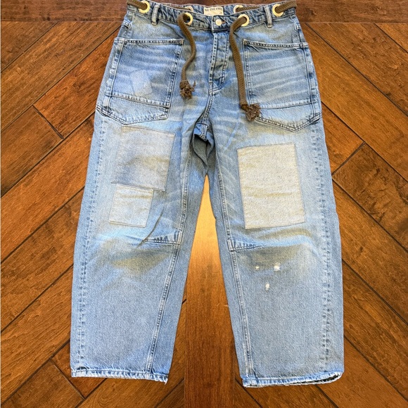 We The Free Moxie Pull-On Barrel Jeans- Truest Blue - Picture 2 of 10